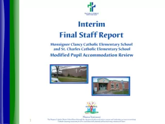 1  ACCOMMODATION  ISSUE  2  SURPLUS SPACES  Secondary Surplus  Spaces  Monsignor Clancy and St.
