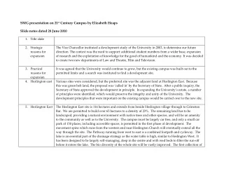SMG presentation on 21 st Century Campus by Elizabeth Heaps  Slide notes dated 28 June 2010 1.