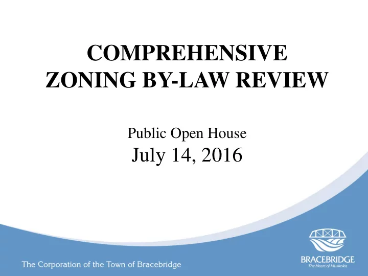 comprehensive zoning by law review