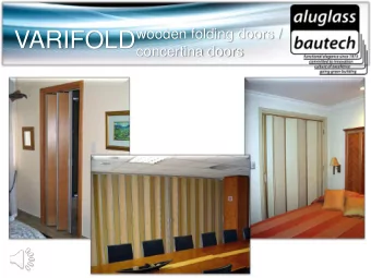 VARIFOLD  concertina doors Index  Introduction  Technical information  Typical configurations  Size