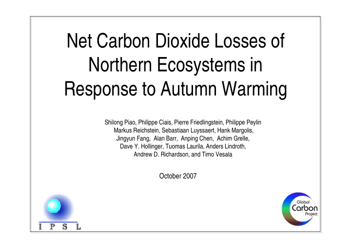net carbon dioxide losses of northern ecosystems in