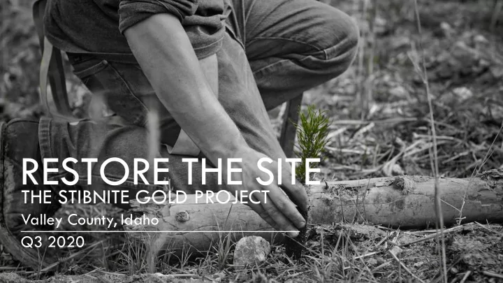 restore the site