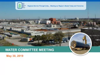 WATER COMMITTEE MEETING  May 30, 2019  Agenda  AGENDA  Opening Remarks  A. Executive