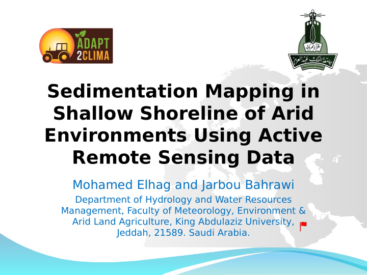 sedimentation mapping in shallow shoreline of arid