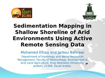 Sedimentation Mapping in  Shallow Shoreline of Arid  Environments Using Active  Remote Sensing Data