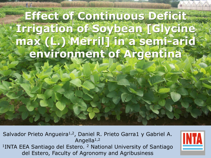 irrigation of soybean glycine