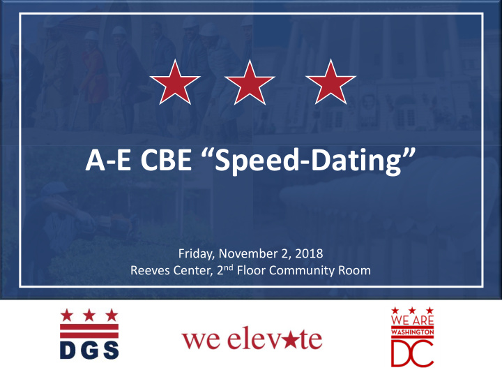 a e cbe speed dating