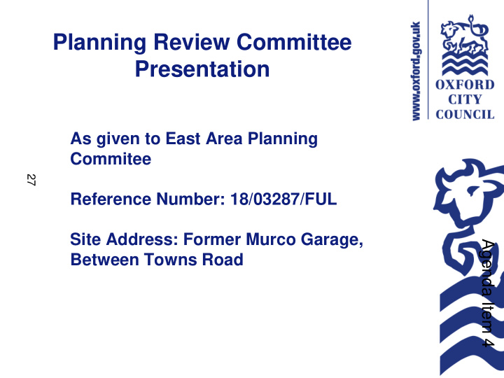 planning review committee presentation