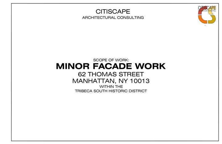 minor facade work