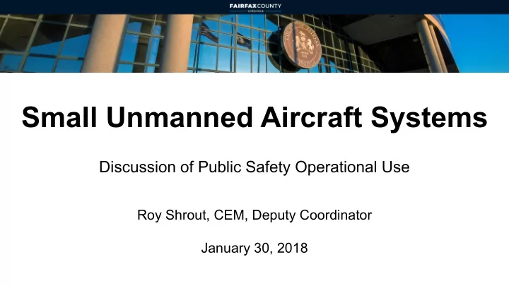 small unmanned aircraft systems
