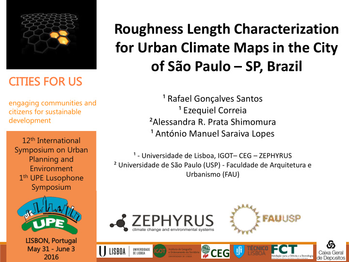 roughness length characterization for urban climate maps