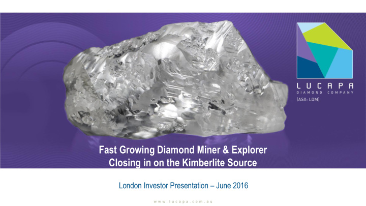 closing in on the kimberlite source