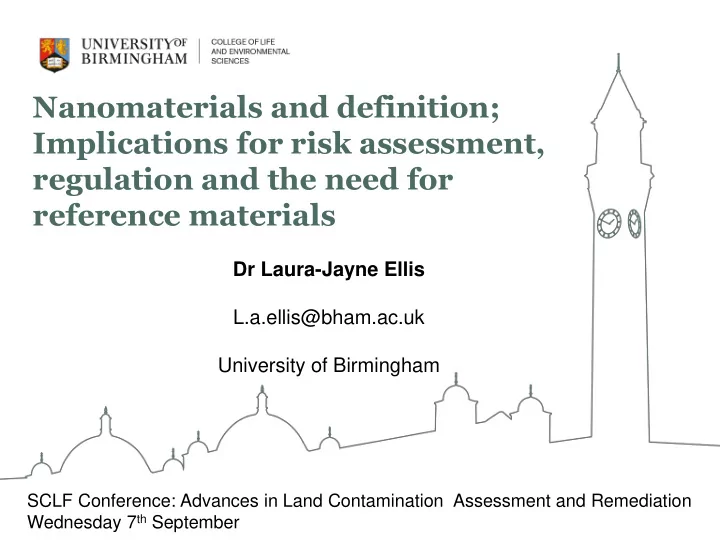 nanomaterials and definition