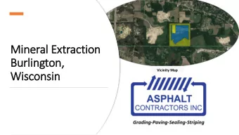 Burlin  ington,  Vicinity Map  Wis  isconsin  Summary  Groundwater Impact  Min  ineral  Air Quality