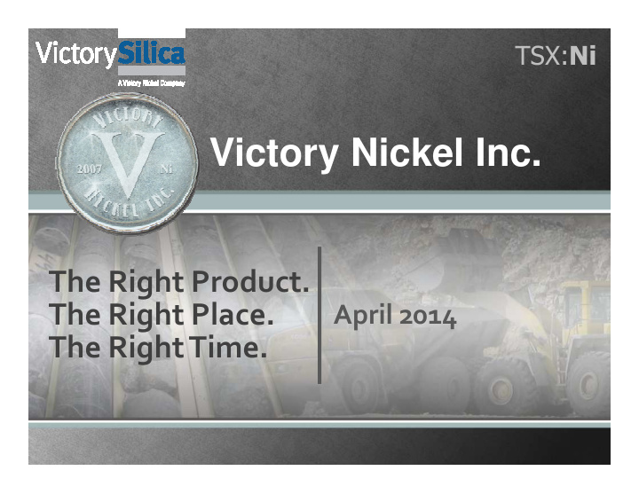 victory nickel inc