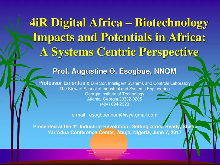 impacts and potentials in africa
