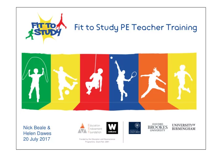 fit to study pe teacher training