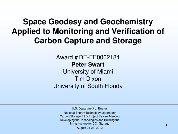 space geodesy and geochemistry applied to monitoring and