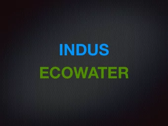 INDUS  ECOWATER  PROUDLY PRESENTS  easySTP  Sewage Treatment Plants for  Individual Homes