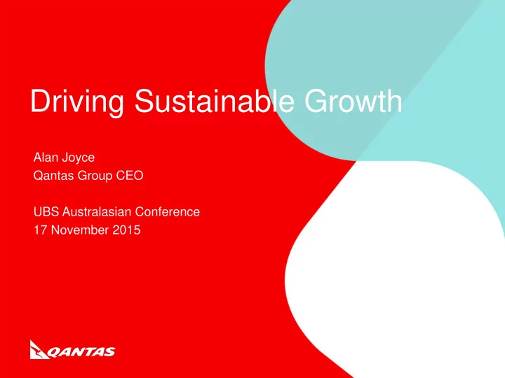driving sustainable growth
