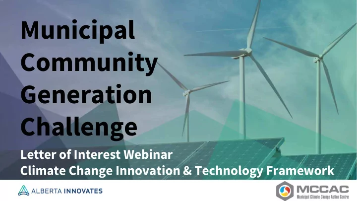 municipal community generation challenge