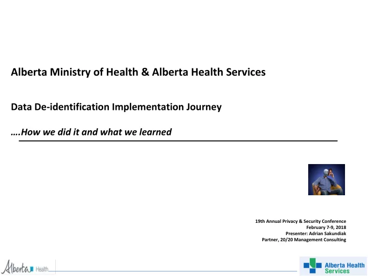 alberta ministry of health alberta health services