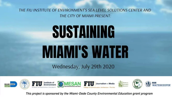 agenda u 12 00 12 03pm welcome sea level solutions center