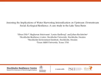 Assessing the Implications of Water Harvesting Intensification on Upstream-Downstream