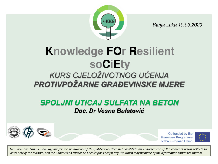 knowledge for resilient