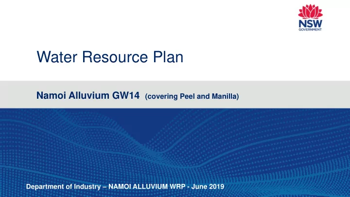 water resource plan