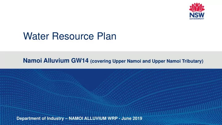 water resource plan
