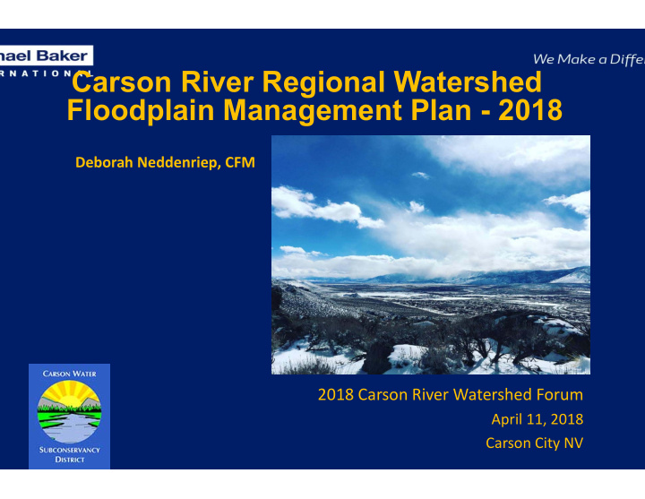 carson river regional watershed floodplain management