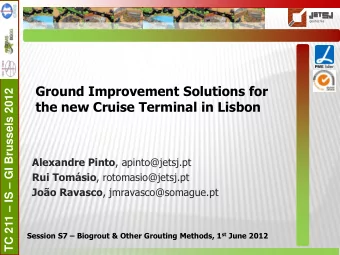 Ground Improvement Solutions for TC 211  IS  GI Brussels 2012  the new Cruise Terminal in