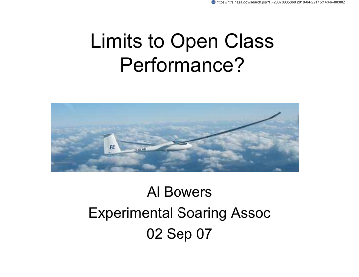 limits to open class performance
