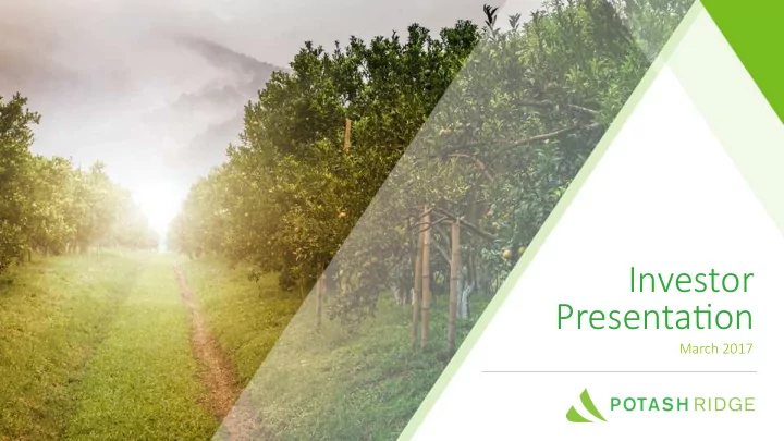 investor presenta on
