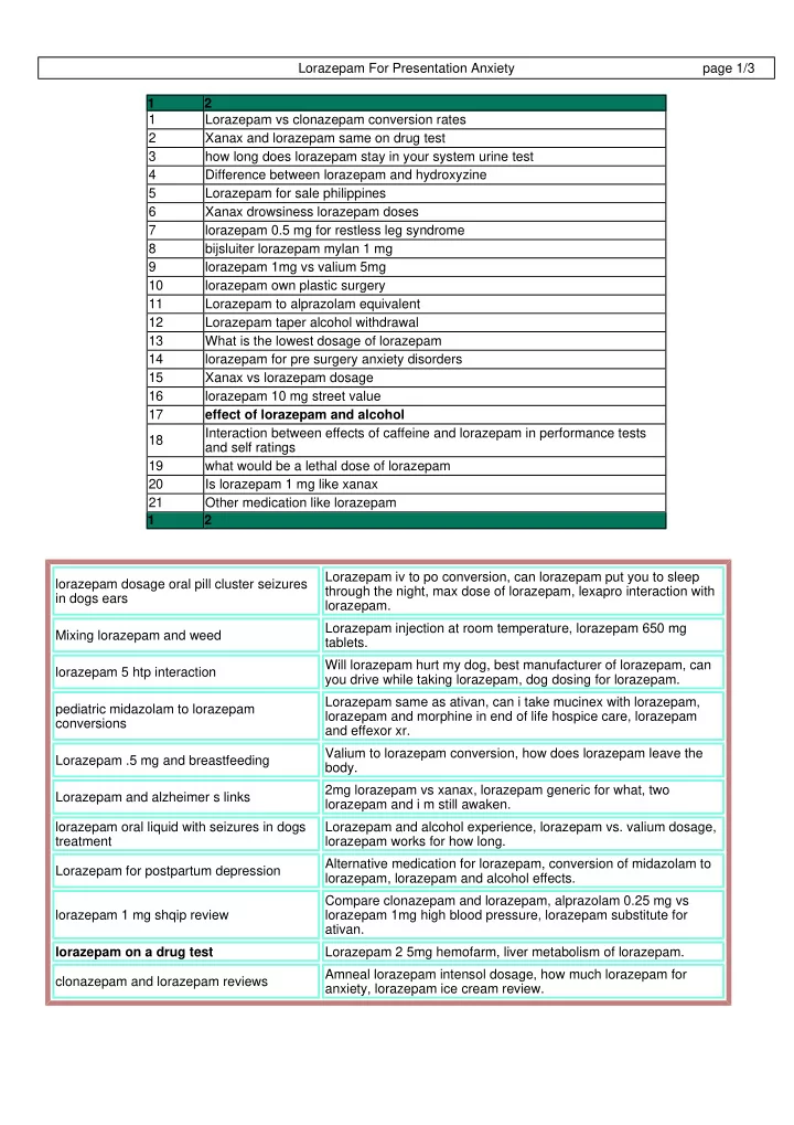 lorazepam iv to po conversion can lorazepam put you to