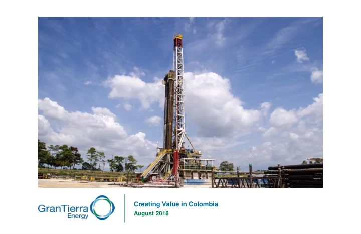 creating value in colombia