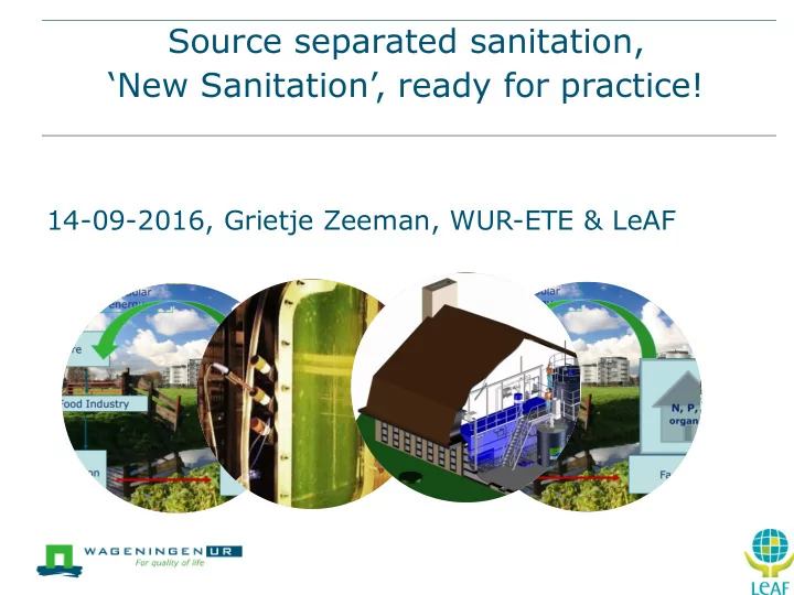 source separated sanitation new sanitation ready for