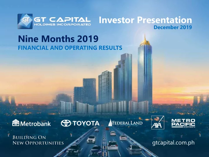 investor presentation