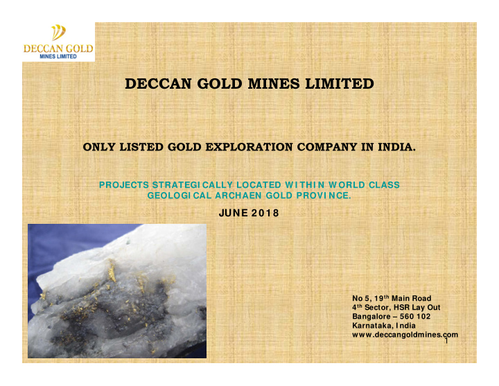 deccan gold mines limited