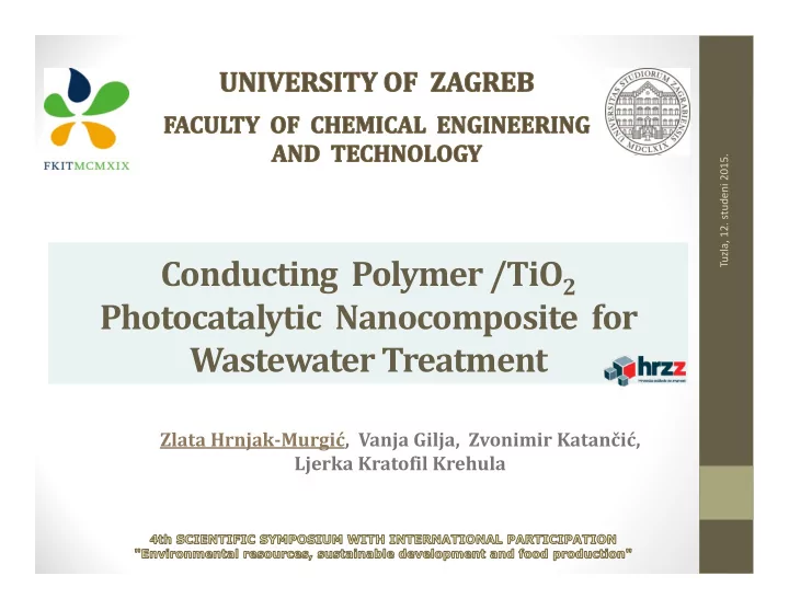 photocatalytic nanocomposite for wastewater treatment