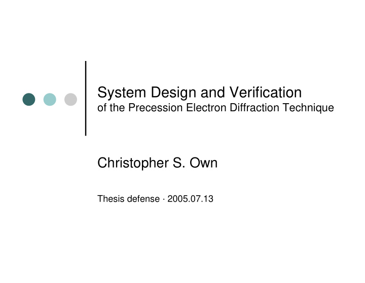 system design and verification