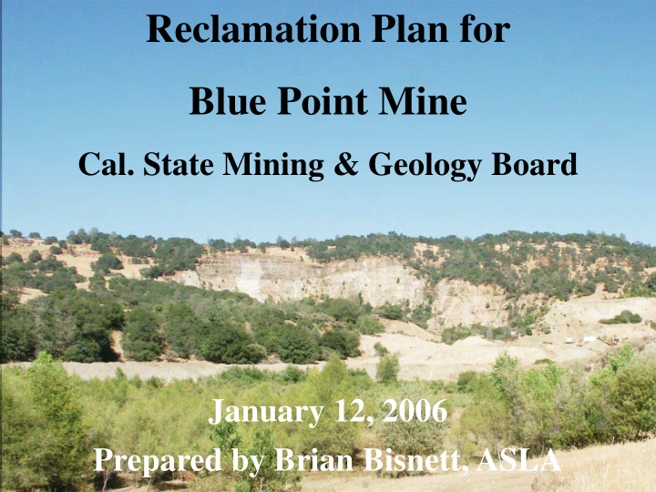 reclamation plan for