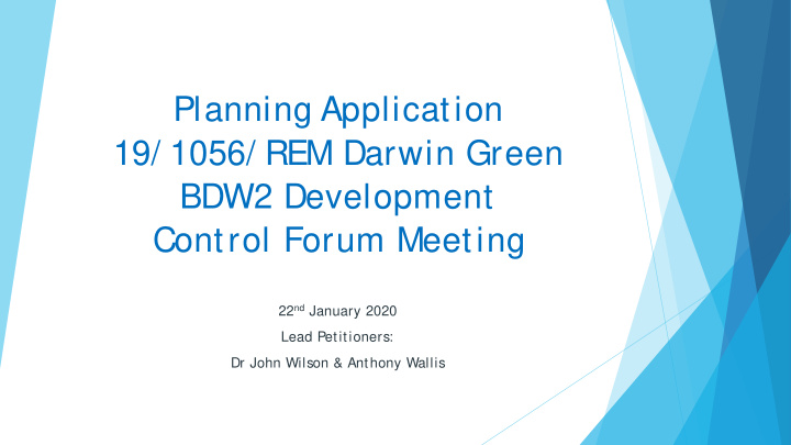 planning application 19 1056 rem darwin green bdw2