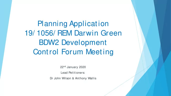 planning application 19 1056 rem darwin green bdw2