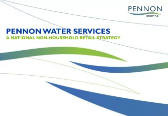 PENNON WATER SERVICES  A NATIONAL NON-HOUSEHOLD RETAIL STRATEGY  OUR PENNON APPROACH  DELIVERING