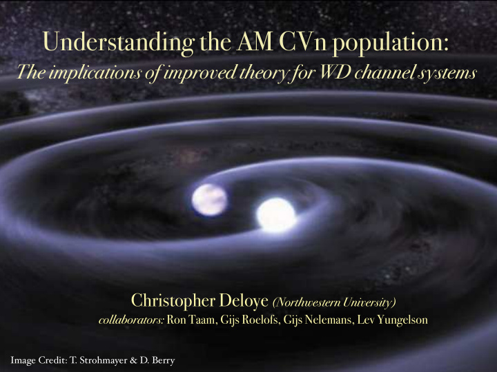 understanding the am cvn population