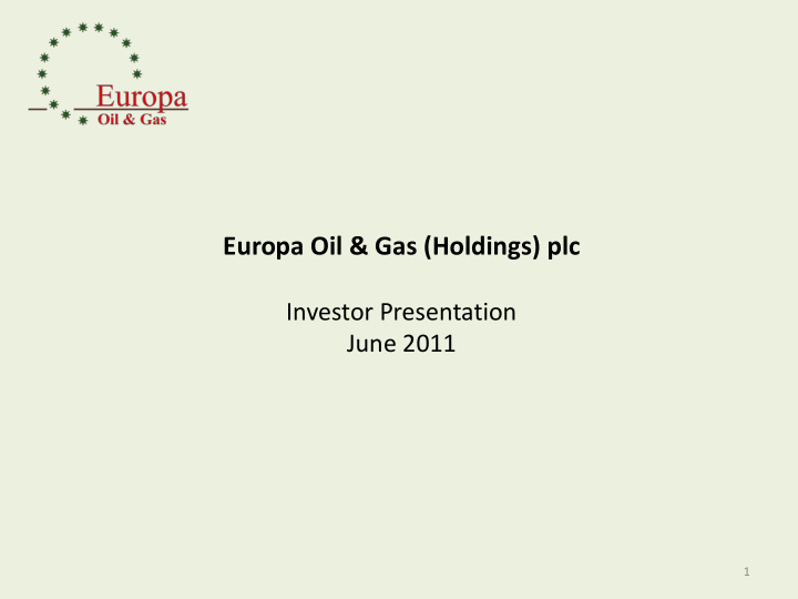europa oil gas holdings plc