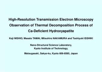 High-Resolution Transmission Electron Microscopy  Observation of Thermal Decomposition Process of
