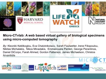 Micro-CTvlab: A web based virtual gallery of biological specimens  using micro-computed tomography